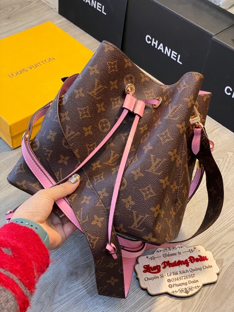 Túi Da Dây Rút Size 25 lót da 2 quai đeo kèm ảnh thật tự chụp (k hộp) | BigBuy360 - bigbuy360.vn