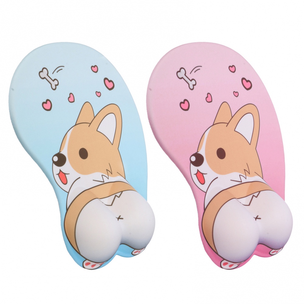 Miếng Lót Chuột Bằng Silica Gel Chống Trượt Hình Chú Chó Corgi Dễ Thương