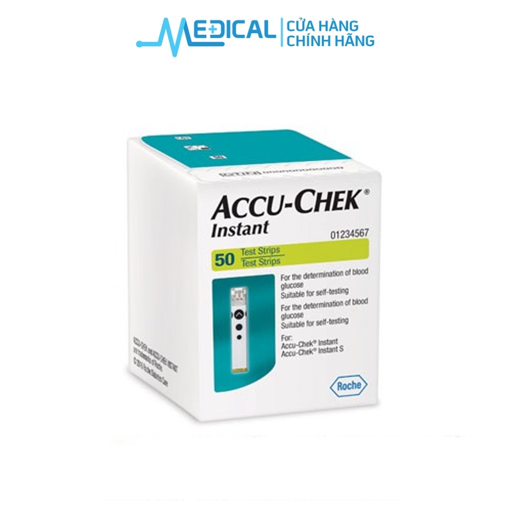 Que thử đường huyết Accu-Chek Instant "Hộp 50 que" chính hãng - MEDICAL