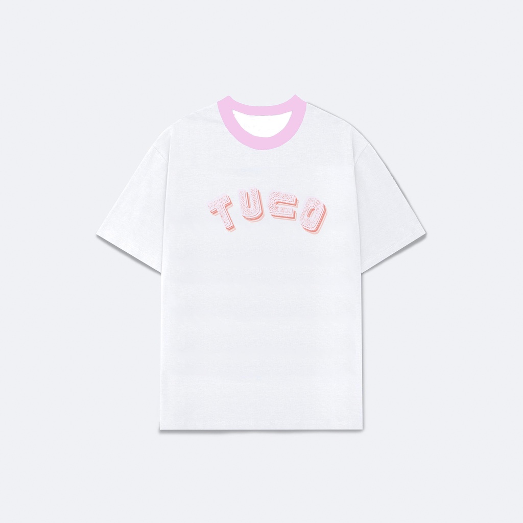 Áo thun cotton unisex TUCO basic tee phông OUT LINE chữ hồng nam nữ tay lỡ oversize form rộng nhiều màu local brand