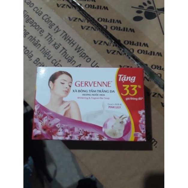 Gervenne - Xà bông tắm trắng da  gervenne 90g tặng dung tích 33% lên 120g