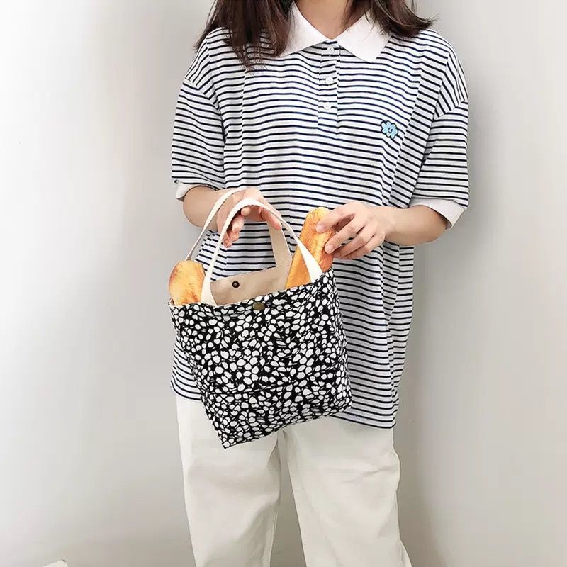 Túi tote mini hai lớp In Hoa Nhiều Màu Sắc Dễ Thương Phong Cách Hàn Quốc Túi Hàn Quốc Túi Nữ Túi đeo Chéo Nữ Túi Túi Tote Rẻ