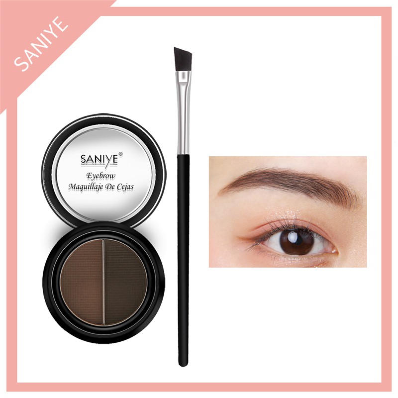 Bộ phấn kẻ lông mày không thấm nước kèm cọ E028