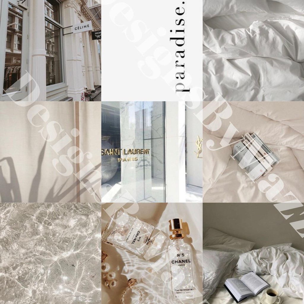 Khổ A4/ A5 Wall Collage dán keo sẵng tường trang trí decor phòng ngủ - theme Light vibes