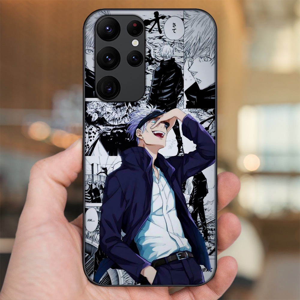 Ốp lưng Samsung S20 Ultra viền đen in hình Satoru Jujutsu Kaisen