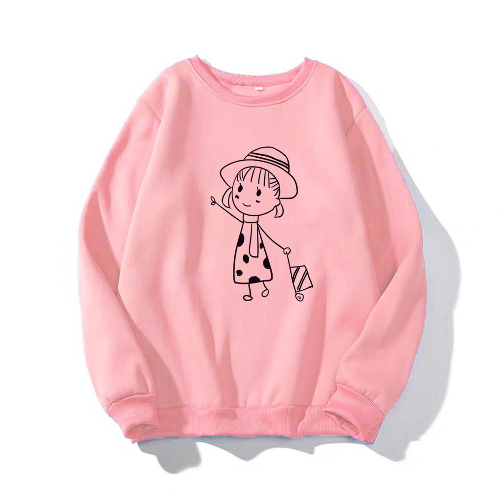 [FREESHIP_50K] Áo Sweater chui đầu nữ in hình cô gái dễ thương William - DS94 | BigBuy360 - bigbuy360.vn