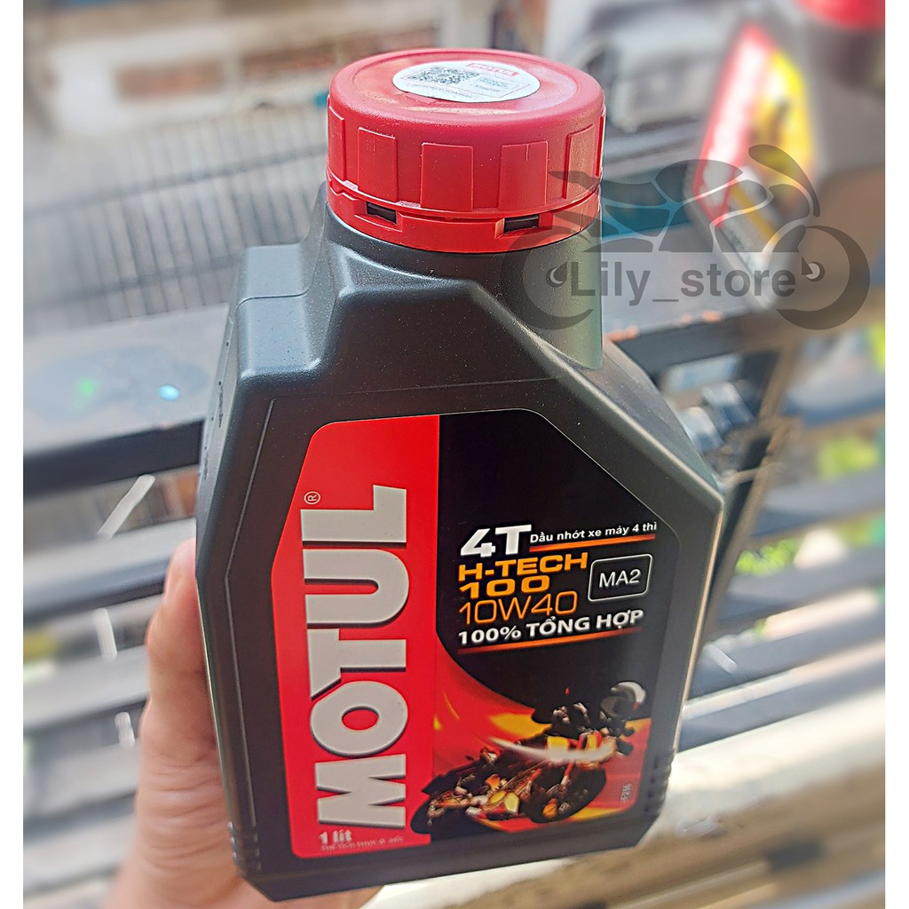 Dầu nhớt Motul H-Tech100 10w40 tổng hợp 100%  dùng cho xe côn