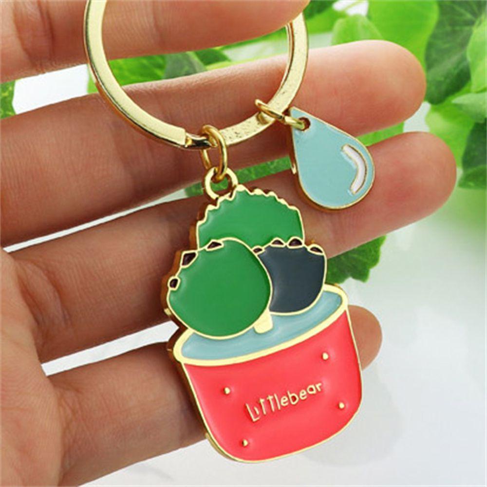 Móc Khóa Kim Loại Hình Cây Xương Rồng Dễ Thương