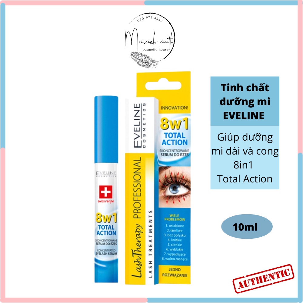 Tinh Chất Dưỡng Mi Eveline 8 in 1 Total Action Lash Therapy Professional 10ml