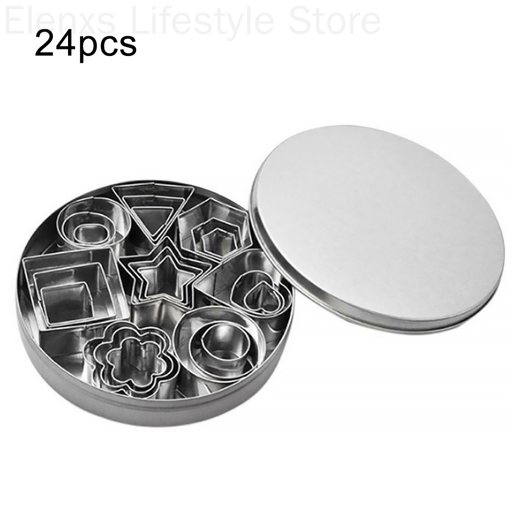 Bộ 24 Khuôn Cắt Bánh Quy Bằng Thép Không Gỉ