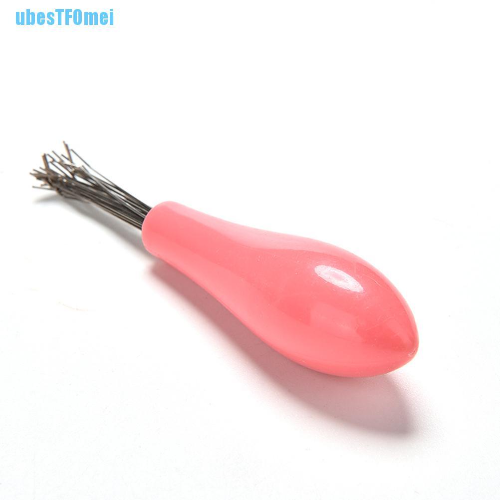 [Hàng mới về] Dụng cụ làm sạch lược chải tóc tay cầm nhựa màu hồng