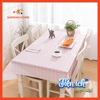 Khăn trải bàn kẻ caro PVC nhiều màu sắc, dễ dàng lau chùi, khăn trải bàn vintage, decor nhà cửa