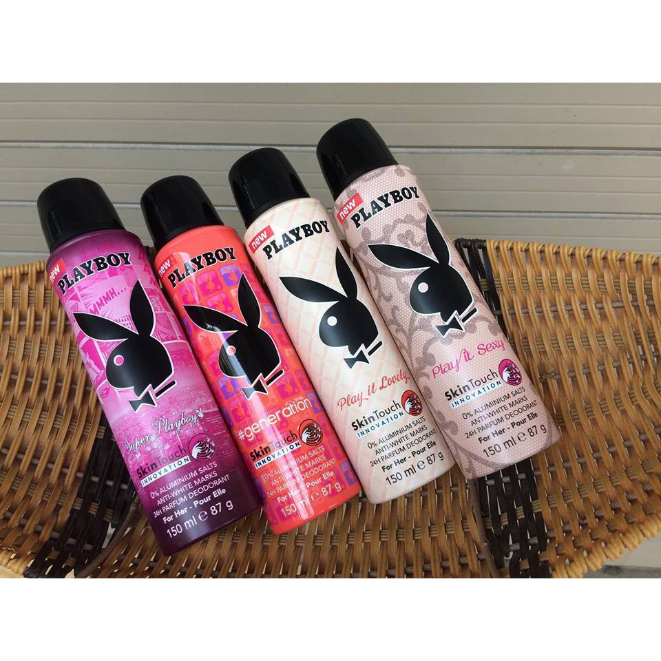 Xịt khử mùi toàn thân nữ Playboy 150ml.