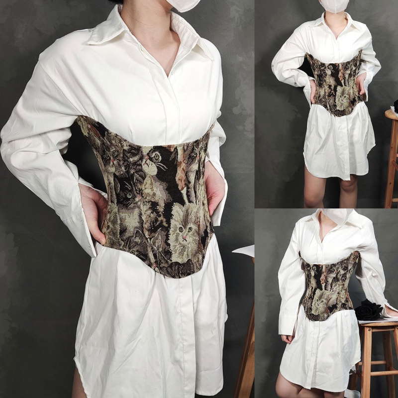 Áo Lửng Sát Nách Có Dây Cột In Họa Tiết Tranh Sơn Dầu Cổ Điển Cho Nữ