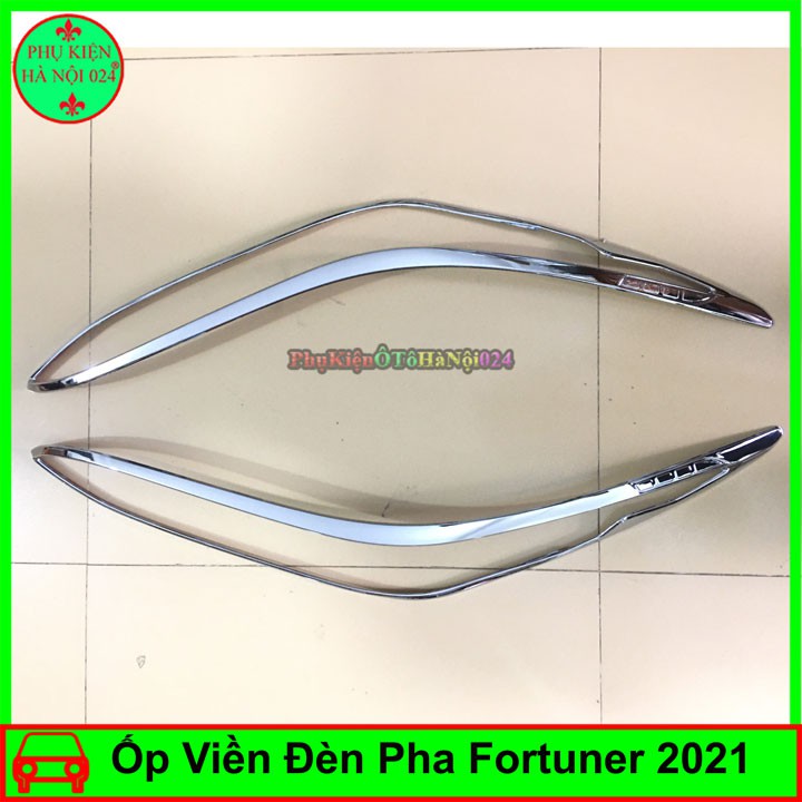 Ốp Viền Đèn Pha, Hậu Mạ Crom Cho Xe Fortuner 2021