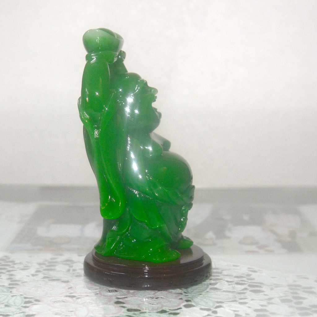 Tượng ngài Di Lặc Bồ Tát nâng thỏi vàng cao 12cm-nhiều mẫu
