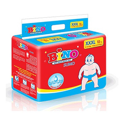 Combo 6 Gói tã Dán Bino Sumo XXXL 12 miếng (18-35kg)