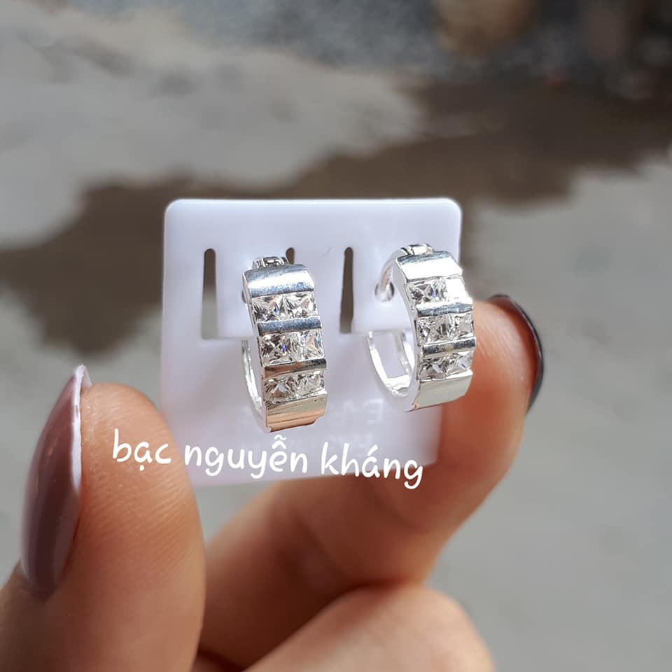 1 CHIẾC KHUYÊN TAI BẠC NAM NỮ