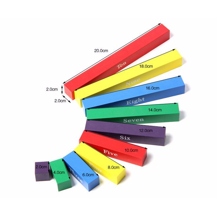Thanh màu số học Montessori (Montessori color decimal bar)