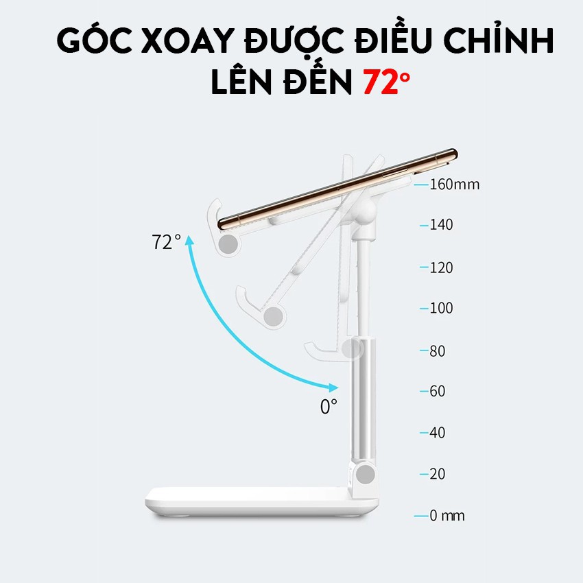 Giá đỡ điện thoại, ipad thông minh, kệ đỡ cho điện thoại đa năng chỉnh được chiều cao - Việt Linh Store