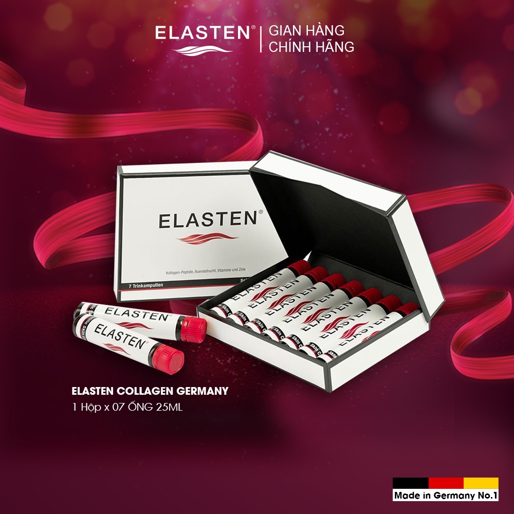 Bộ 7 Ống Collagen Elasten Giúp Da Căng Mịn, Chống Lão Hóa, Tóc Chắc Khỏe - Collagen Số 1 Tại Đức