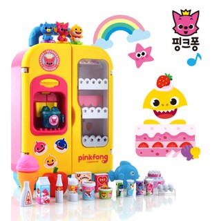 ✔hàn quốc ◤with shim◢ pinkfong baby shark tủ lạnh hát đồ chơi nhà bếp