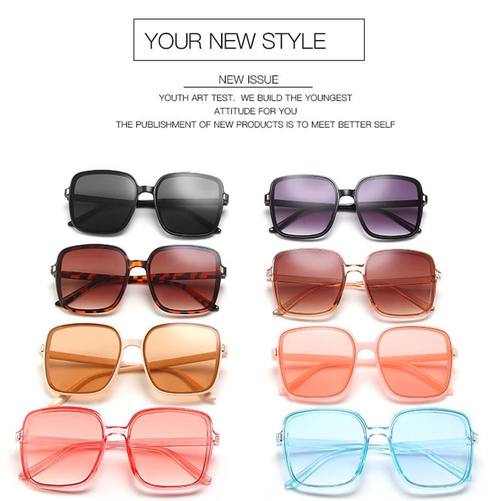 Kính Mát Gọng Vuông Lớn Phong Cách Vintage Dành Cho Nữ