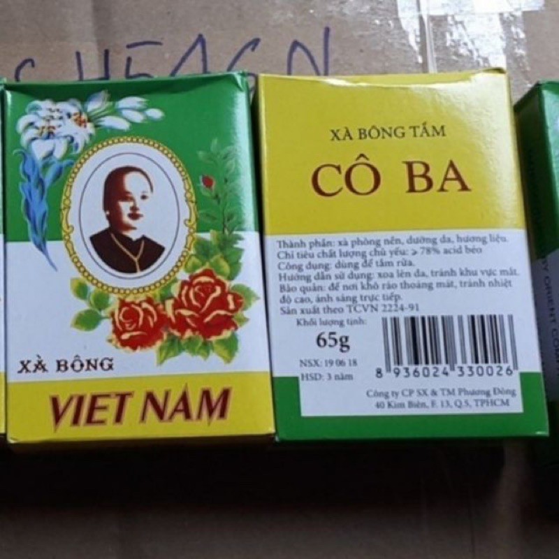 xà bông cô ba việt nam 65g x lốc 10 cục