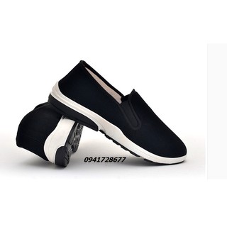 Giày lười thể thao nam Black