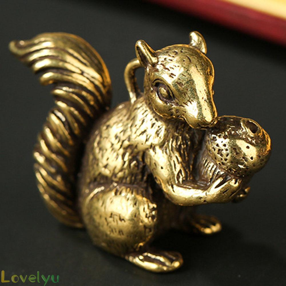 Đồ Trang Trí Bằng Đồng Nguyên Chất Hình Sóc Sáng Tạo