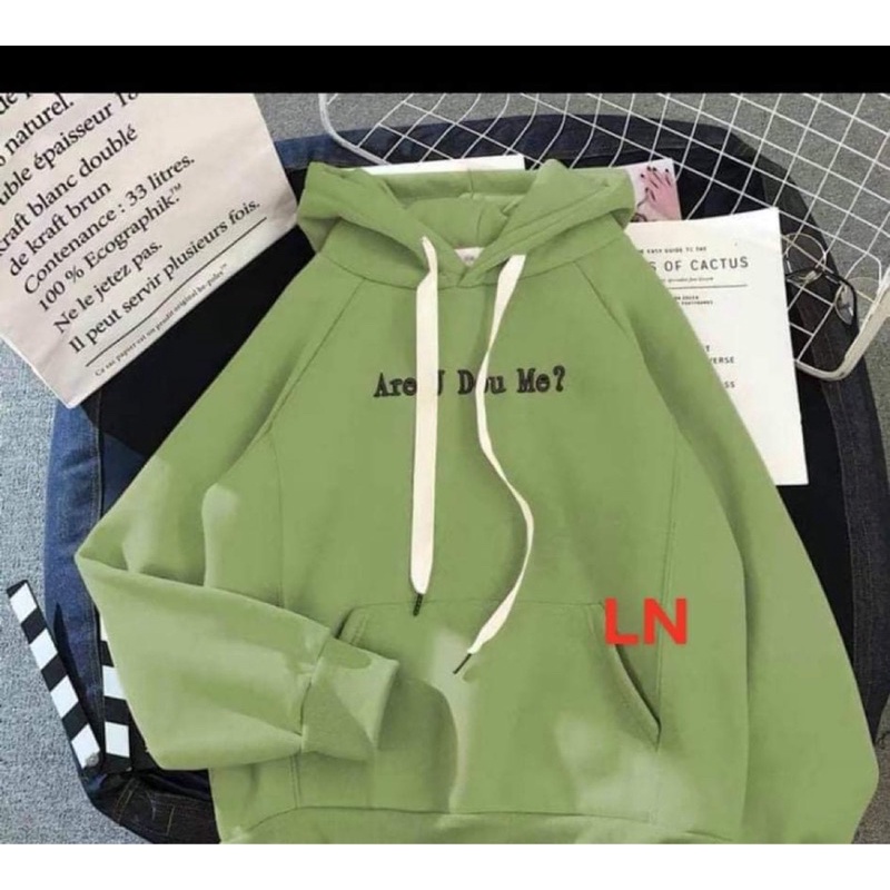 Áo hoodie nỉ mũ ARE U