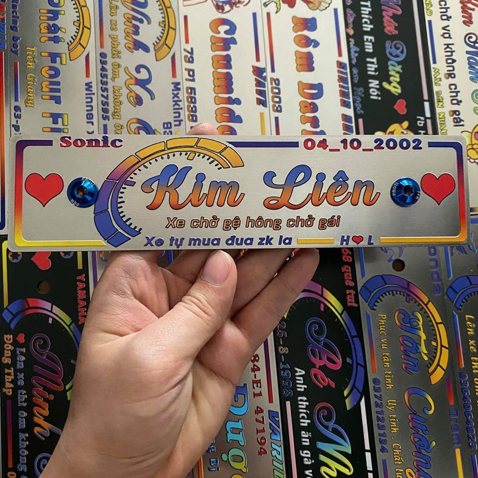 Bảng tên xe máy cá tính - Nhìn phát biết dân chơi luôn - Thiết kế theo yêu cầu
