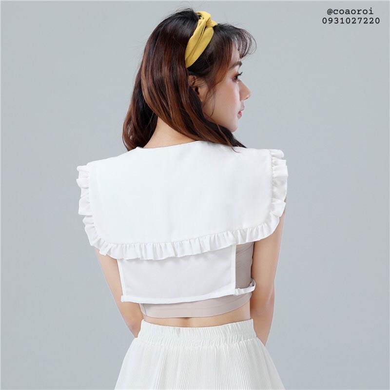 Cổ áo giả tháo rời phối ren thời trang - Mã AO72