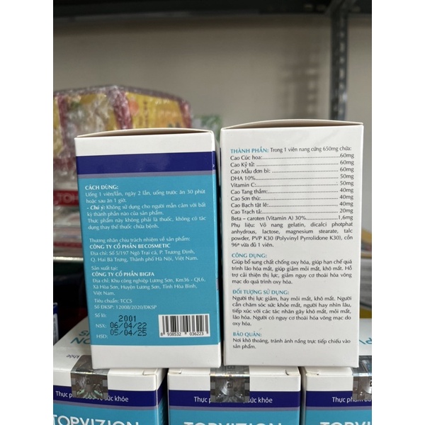 Topvizion plus bảo vệ mắt mẫu mới nhất