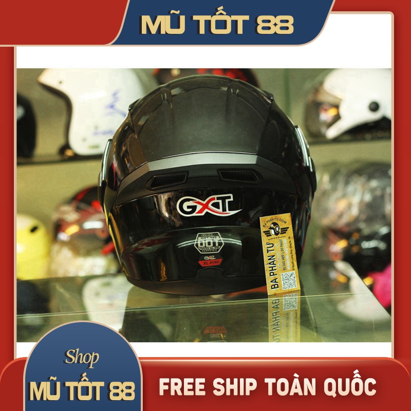 GXT 2017 (GXT 902) - Mũ bảo hiểm fullface lật hàm - Đen bóng