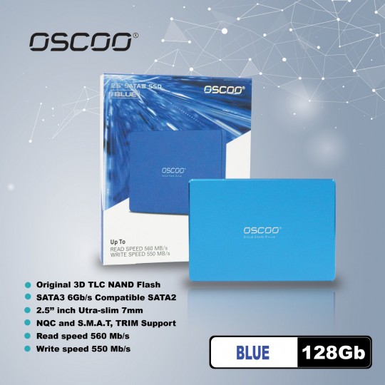 [FREESHIP] Ổ CỨNG SSD OSCOO 128GB BLUE CHUẨN SATA CHÍNH HÃNG