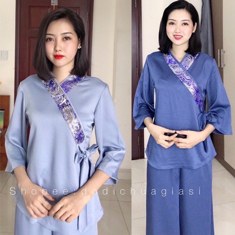 Đồ Lam Đi Chùa # Nhật Nơ Vải Cao Cấp Siêu Đẹp