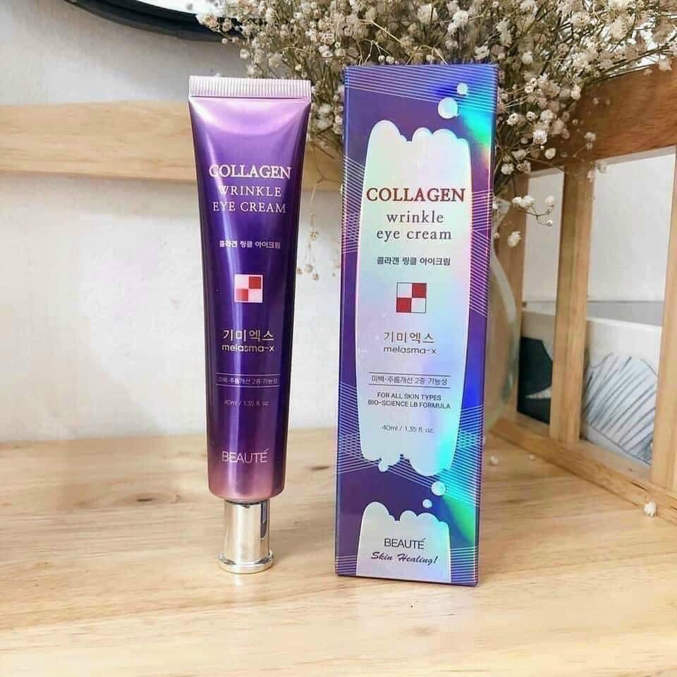 Kem dưỡng chống nhăn, lão hóa da mắt Collagen Wrinkle Eye Cream Melasma-x Beaute