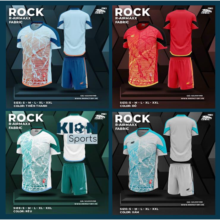 Áo đá bóng,đồ đá banh không logo thun mè cao cấp RIKI ROCK chuẩn thi đấu thấm hút mồ hôi cực đẹp – KION SPORTS