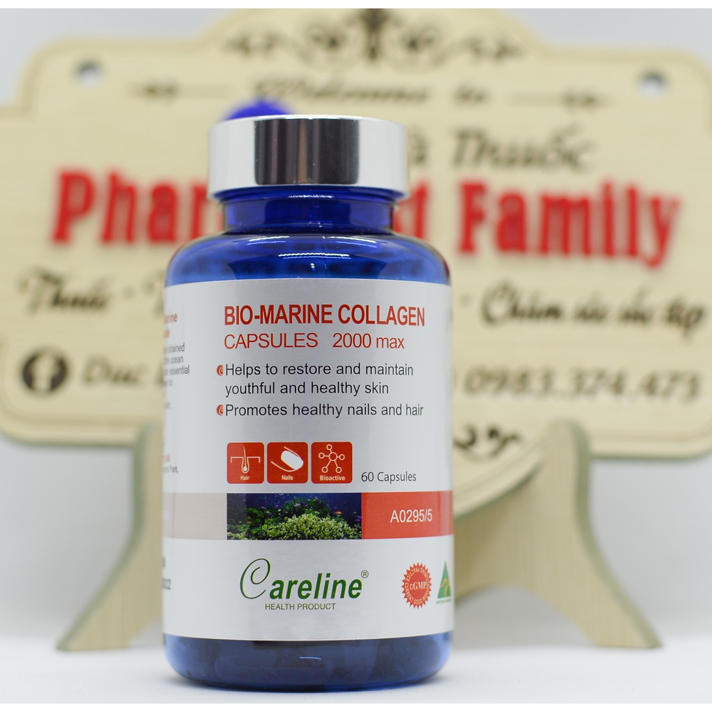 Viên Uống Hỗ Trợ Làm Đẹp Da [Úc] Careline Bio Marine Collagen 2000mg - 100 viên