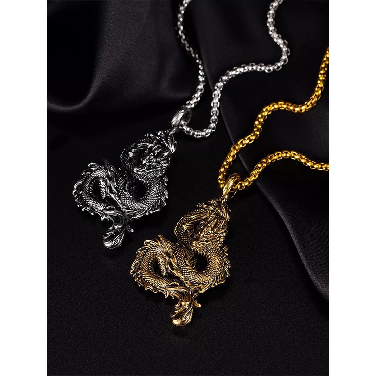 Vòng cổ Mặt Hình Rồng Phong Cách Gothic Cho Nam Và Nữ