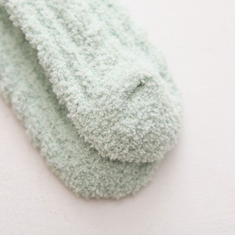 Xiangbao Vớ Nhung San Hô Bện Dây Dày Dặn Màu Sắc Ngọt Ngào Giữ Ấm Mùa Đông Cho Nữ