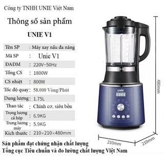 Máy làm sữa hạt UNIE V1 [Hàng chính hãng]