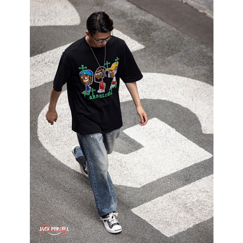 Giày thể thao MADEN vải canvas màu đen họa tiết hoa thoáng khí thời trang mùa hè 2022 mới