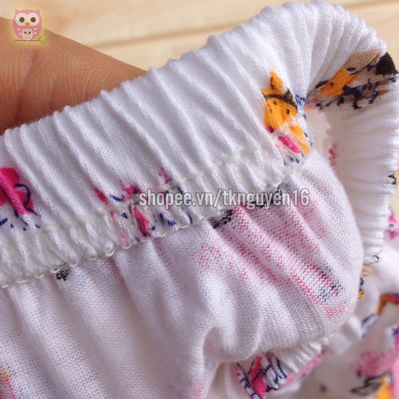 Bộ quần áo cộc mùa hè cho bé gái, vải cotton mịn mát