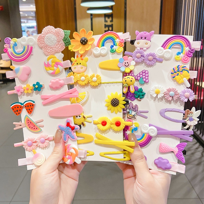 Set 14 kẹp tóc hình trái cây dễ thương thời trang cho bé gái