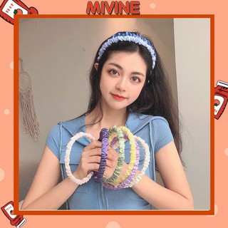 Bờm cài tóc Mivine vải nhún phong cách Hàn Quốc BD30