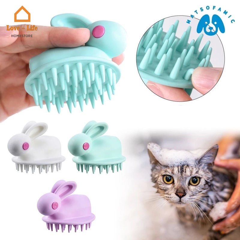 1 Bàn Chải Silicone Hình Thỏ Dùng Gội Đầu Cho Trẻ Em