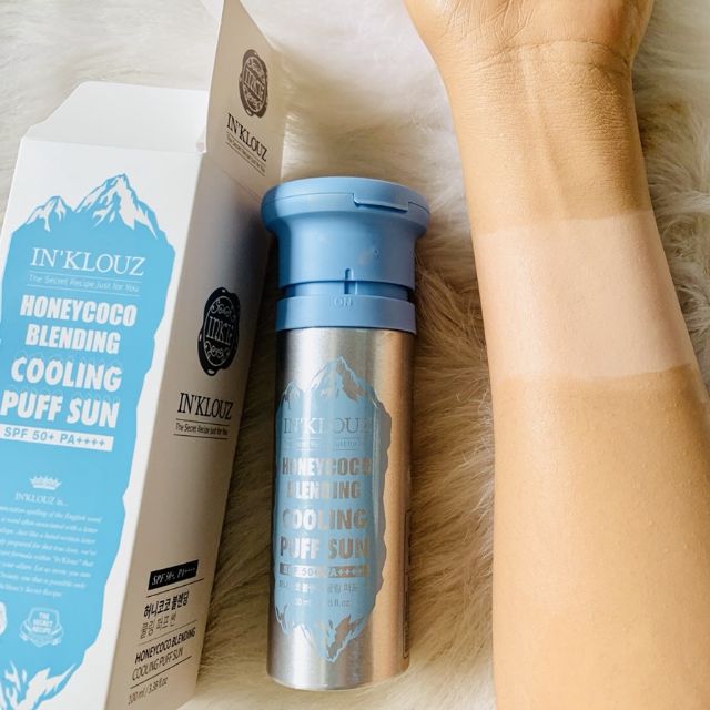 kem chống nắng dạng kem mát lạnh IN'KLOUZ HONEYCOCO BLENDING COOLING PUFF SUN (SPF 50+ PA++++)