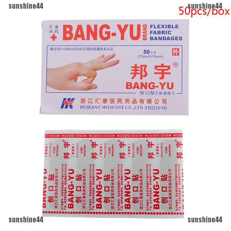 Bộ 50 miếng băng keo cá nhân bằng PE chống thấm nước dành cho cứu thương